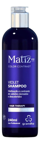 Matizador Shampoo Cabelo Loiro Grisalho 240ml Violet Grandha