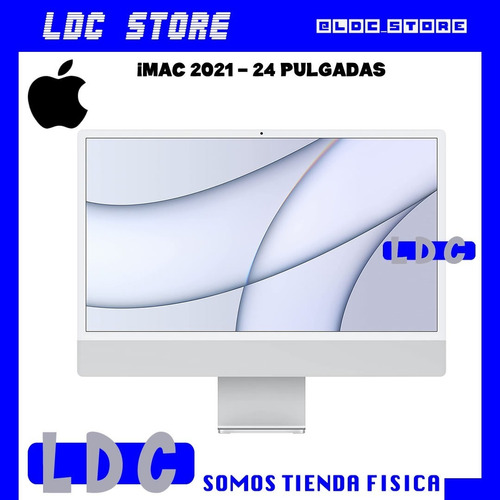 Imagen 1 de 5 de Apple Nueva iMac 24  2021 Chip M1 8gpu 8nucleo 8gb Ssd256gb 