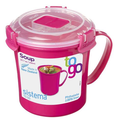 Taza De Sopa De Plástico Para Microondas Systema, 2,8 Tazas,
