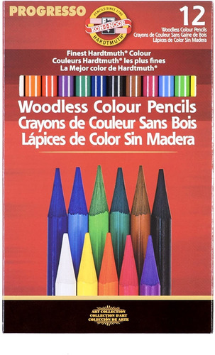 Paquete De 12 Lapices De Colores Sin Madera | Koh-i-noor