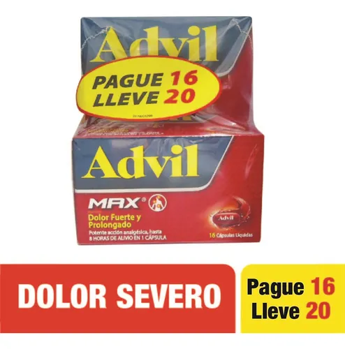Oferta Advil Max 400mg Pague 16 Lleve 20