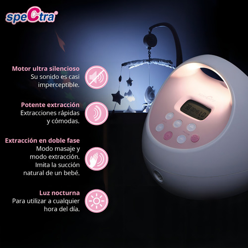 Extractor de leche eléctrico Spectra S2Plus rosa