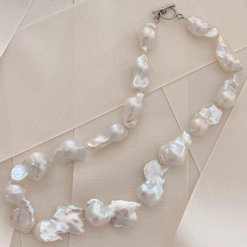 Exclusivo Collar De Perlas Cultivadas Barrocas Mamá 33-l100
