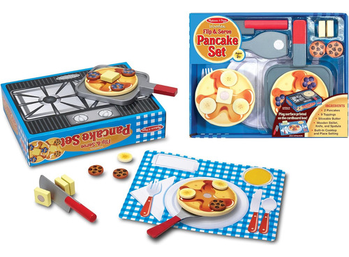 Flip And Serve Pancake Set Pretend Play Food 3+ Regalo ...