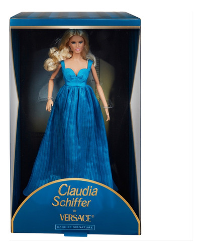 Barbie Supermodel Claudia Schiffer Doll In Versace Platinum