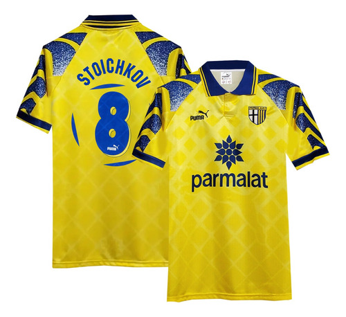 Camiseta Parma Titular Puma 1995/97 #8 Stoichkov - Adulto