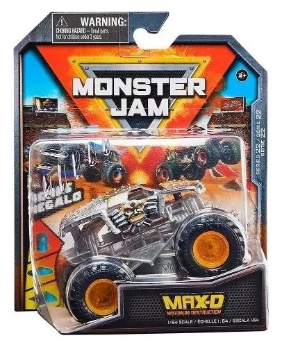 Carrinho Monster Jam - Escala 1:64 - Max-d