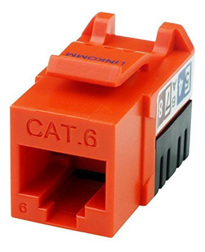 Linkomm Paquete De 25 Conectores Rj45 Cat6 De Perfil Delgado