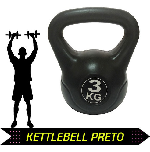 Kettlebell Crossfit Musculação Academia Fitness 3 Kg