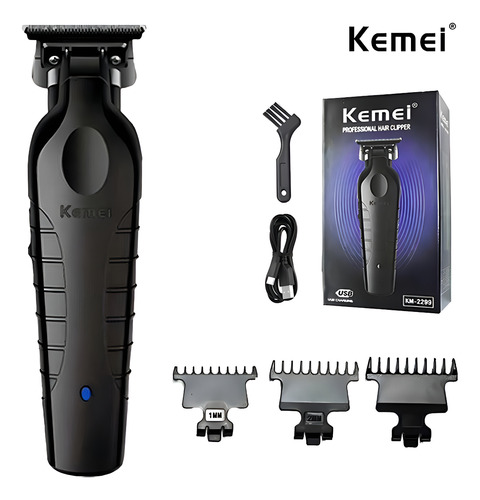 Máquina De Acabamento Kemei 2299 Precisão Acabamento Cabelo Preto