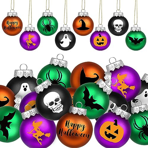 16 Piezas De Bolas De Halloween Hogar Y Árbol, Bolas D...