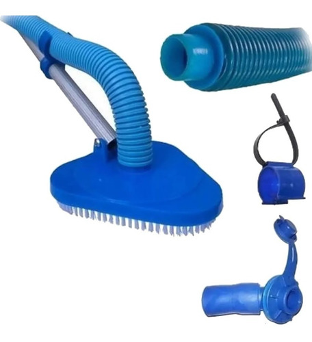 Imagen 1 de 10 de Barrefondo Kit De Limpieza Para Bombas Palo + Manguera + Kit