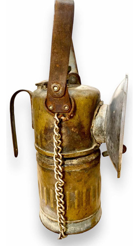 Antigua Lámpara De Carburo Para Minas Años 1900s (Usado)