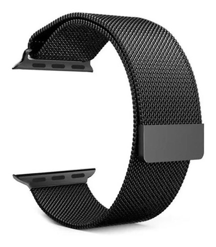 Pulseira Aço Metal Para Smartwatch 44mm 45mm 49mm Já Cor Preto