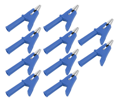 Pinza De Prueba Azul, 10 Piezas, Pinza De Cocodrilo, Prueba