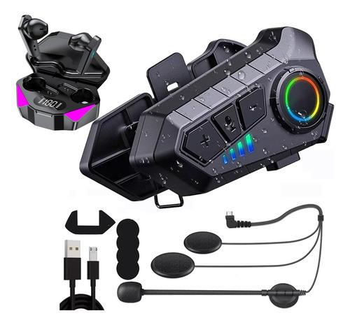 Audífonos Para Casco De Motos Bluetooth Impermeables