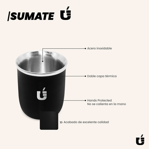 Set Matero Termo 1 L Acero Inox Mate Sumate Latas Y Canasta
