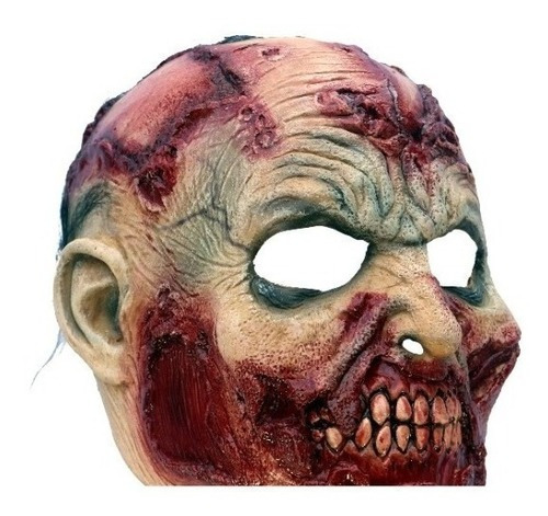 Máscara Zombie Decay Herida Terror Muerto Halloween Ghoulish Color Café