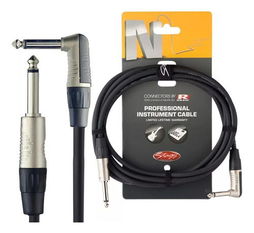 Cable Guitarra Electrica Stagg Plug Plug L De 3 Metros