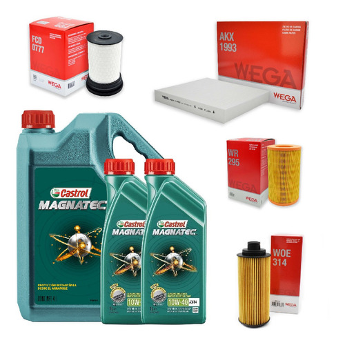 Imagen 1 de 8 de Kit 4 Filtros + 6l Aceite Castrol 10w40 Chevrol S10 2.8 Ctdi