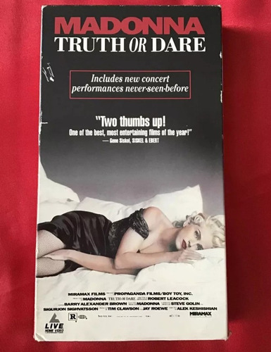 Madonna Cassette Vhs Truth Of Dare/imp Usa/excelente Condici