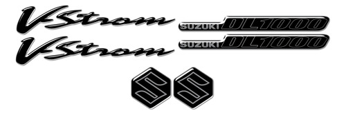 Kit Etiquetas Suzuki V-strom Dl 1000 Negro Resina Designpro