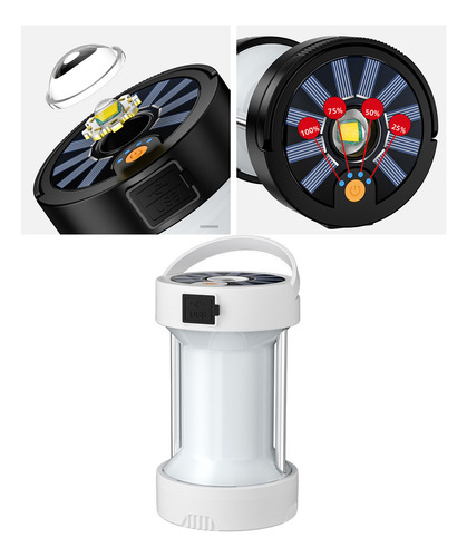 Luz Led Para Acampar, Al Aire Libre, 4 Modos, Carga Usb,
