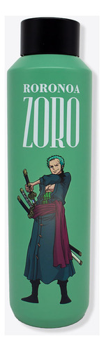 Garrafa Zonacriativa Garrafa Acqua Com Capacidade De 600ml Zoro  One Piece - Verde