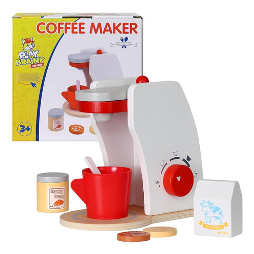 Juega Brainy Coffee Maker Con Comida De Juguete De Desayuno 