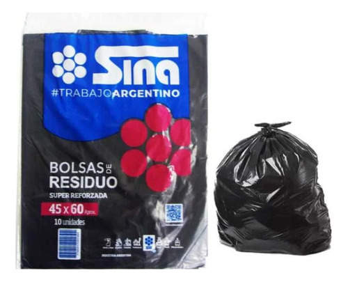 Bolsa Residuo X10 U 60x90 Cm Antigoteo Extraresistente