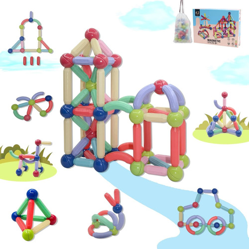 Juego Bloques Magnéticos Armatodos Construccion Niños