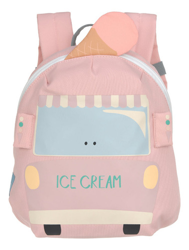 Mochila Infantil Personaje Animales 3,5lt Impermeable Lassig Color Carrito De Helados
