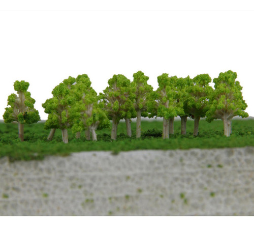 12 unidades Park paisaje álamos modelo árboles modelo árboles verde claro 2.5-16cm