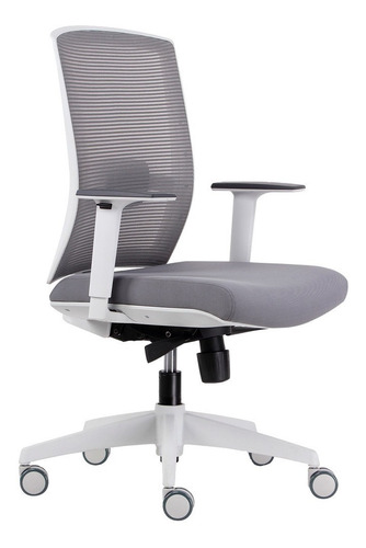 Imagen 2 de 4 de Silla de escritorio Form Design Taylor ergonómica gris claro con tapizado de mesh y tela
