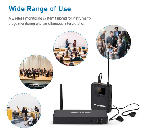 Sistema De Monitor Inalámbrico Takstar Wpm-300 C/audífono