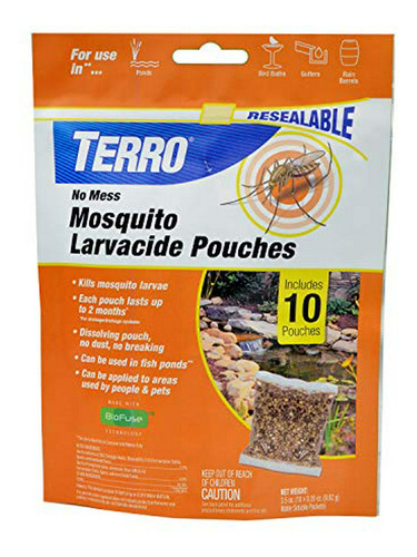 Larvicida Sin Desorden Para Mosquitos - 10 Bolsas