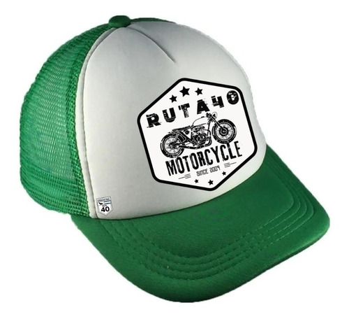 Imagen 2 de 6 de Gorra Trucker Motorcycle 3 Estrellas Curva Regulador Doble