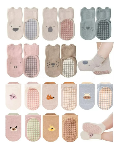 Calcetines Algodón Bebe Antiderrapantes 10 Pares