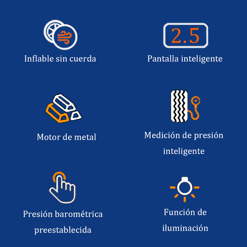 Compresor Portatil Para Auto Inflador De Llantas, Inflador De Neumáticos, Bomba De Neumáticos De Coche, Bomba De Aire Automática 150psi 12v Con Manómetro Digital,cargador Para Coche