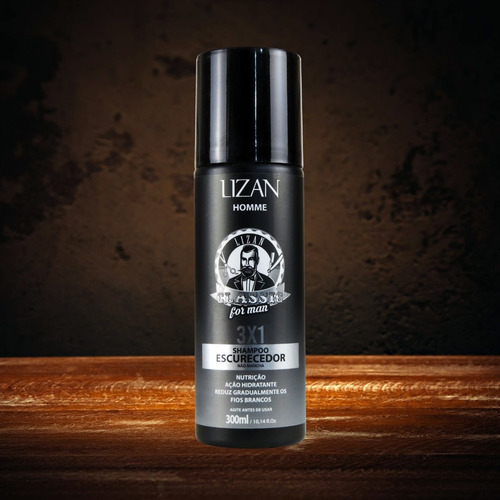 Lizan Classic Shampoo Escurecedor 3x1 300ml Reduz Fio Branco