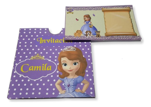 Tarjeta Invitacion Infantil Con Sobre Personajes  X 5 