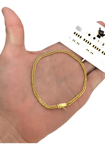 Pulseira Grumet 3mm - Banhada A Ouro 18k
