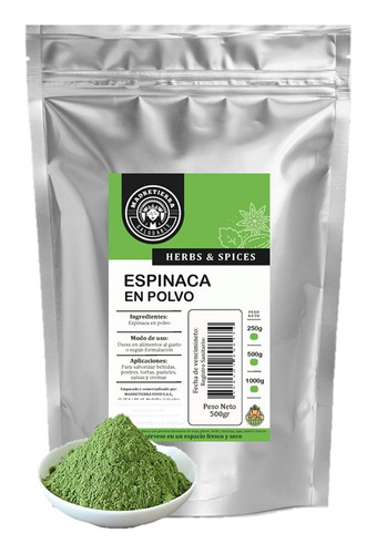 Espinaca En Polvo X500gr Libra - g a $54