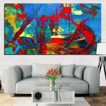Comprar Cuadros Tripticos Modernos Abstracto (150x80 Cm)