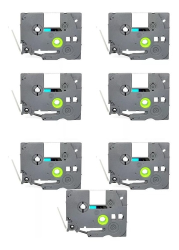 7 Fitas Compatível Para Brother Pt-h110 Pt-h105 Tze 231 12mm Cor 12mm Branca