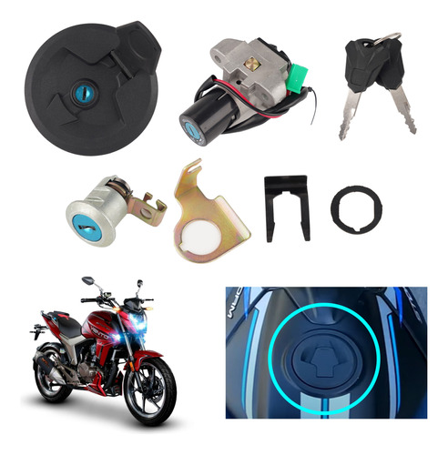 Kit Cerradura/tapon Gasolina/switch Vento Storm 250