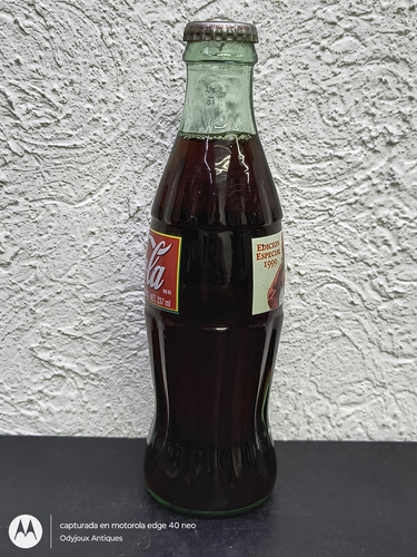 Botella Coca Cola Navidad 1999 Santa Serigrafia 237ml Llena (Usado)
