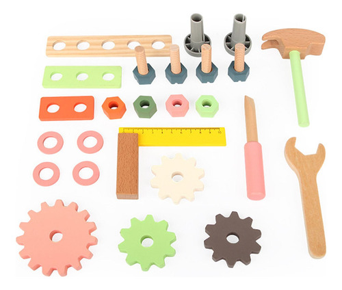 26 / Set Niños Simulación De Madera Juego De Herramientas