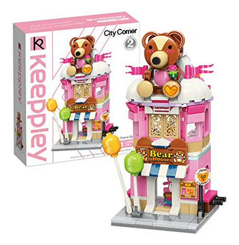 Qman Girls Building Blocks Toy Teddy Theme Store Kit De Cons