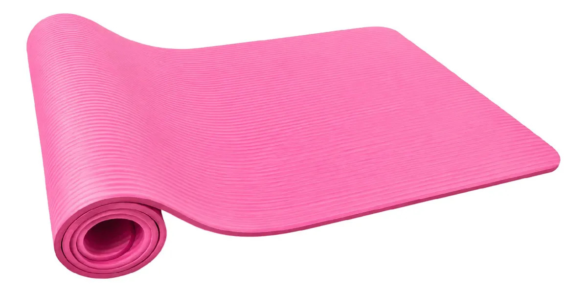 Tapete Yoga Grosor 10mm Para Pilates, Fitness Training Rosa